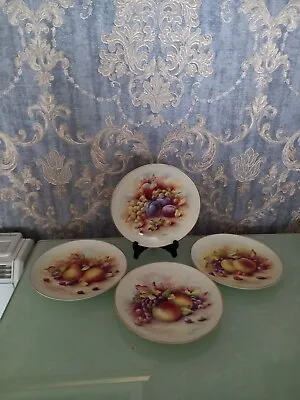 Buy Royal Stanley Staffordshire Set Of 4 Collectable Plates Handpainted Fruits • 45£