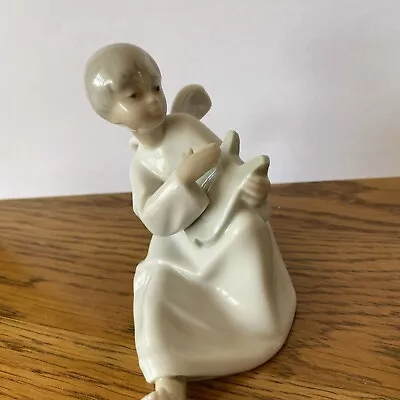 Buy Lladro Nao Angel With Lute Pre Owned Vgc • 12.99£