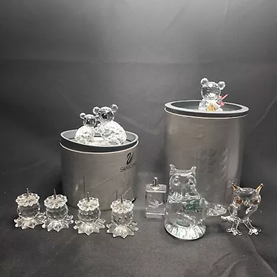 Buy 2 Boxed Swarovski Retired Animals Along With Other Glass Bits. • 60£