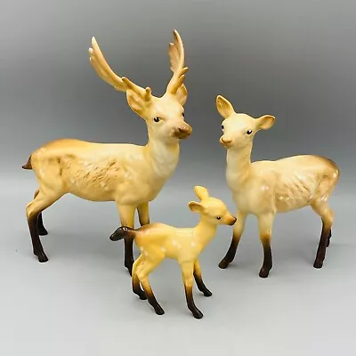 Buy EARLY BESWICK Fallow Deer Family Group ~ STAG, DOE & FAWN ~ Gloss • 79.95£