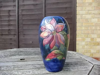 Buy Moorcroft  Pottery .    Large Clematis On Blue Design Vase • 395£