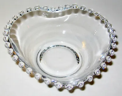 Buy Vintage Candlewick Imperial Clear Glass Heart Shape Candy Bowl • 6.68£