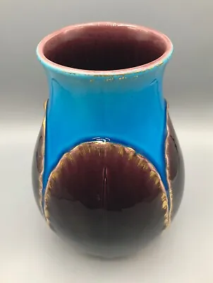 Buy Sarreguemines Large Art Nouveau Majolica Vase 8.75  • 100£
