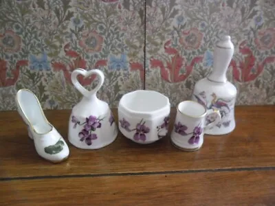 Buy COLLECTION OF HAMMERSLEY CHINA  VICTORIAN VIOLETS  Inc COLEPORT BELL • 10£