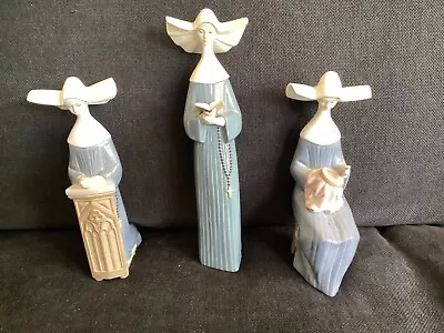Buy Lladro Nun Figurines Set Of 3 Designs - 5500, 5501, 5502 • 220£