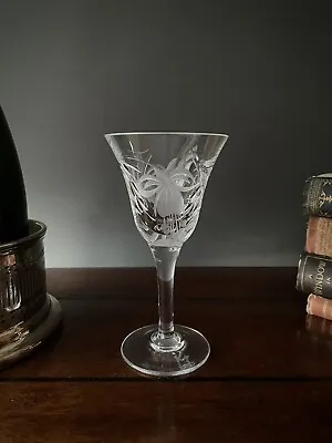 Buy Royal Brierley Crystal Sherry Wine Glass |  Fuschia Pattern | 137mm High • 14.99£