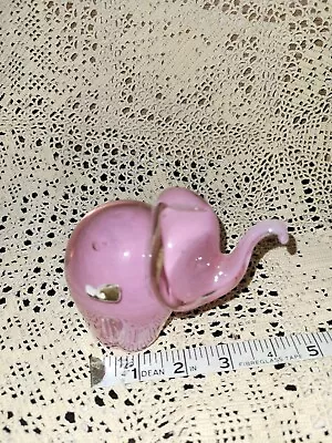 Buy Kings LYNN GLASS CRYSTAL HAND MADE SMALL. PINK ELEPHANT. Paper Weight.  • 28£