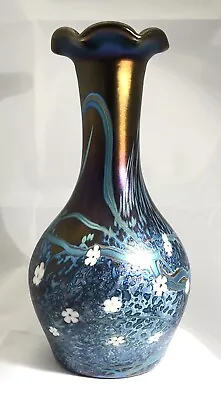 Buy Okra Glass 1989 Purple Charlock Vase • 150£