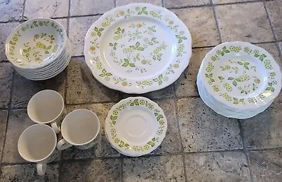 Buy Vintage 70s Petite Flora Ironstone Dinnerware By The Set And Piece • 18.90£