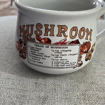 Buy Mushroom Soup Recipe Mug/Cup With Handle Vintage Very Good Condition • 4£