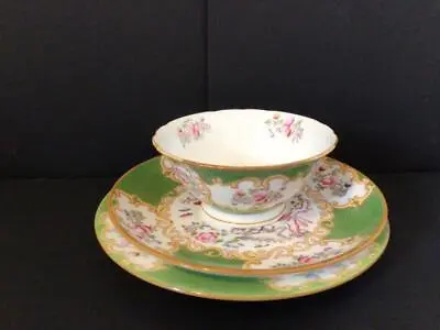 Buy Vintage Mintons Cockatrice Green  - Sugar Bowl,side Plate And Saucer • 9.99£
