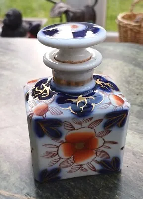 Buy Antique Gaudy Welsh Ceramic Inkwell, Bottle And Stopper, Vibrant And Perfect. • 19.99£