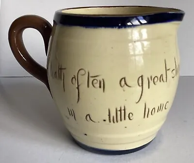 Buy God Hath Often A Great Share In A Little Home -motto Ware- Torquay Jug -bargain • 2£