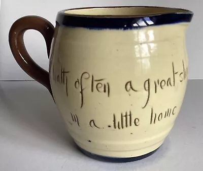 Buy Motto Ware - God Hath Often A Great Share In A Little Home -torquay Jug -bargain • 2£
