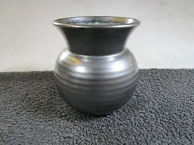 Buy Vintage Prinknash Pottery Gunmetal Grey Vase • 3.95£