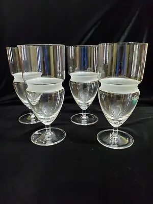 Buy Vera Wang By Wedgwood 4 Crystal Glassware, Tall 10oz. Stemware Art Deco Styled.  • 66.38£
