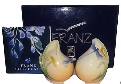 Buy Franz Porcelain FZ00599 Dragonfly Salt & Pepper Shakers Set • 212.04£