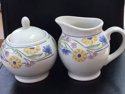Buy Pottery Staffordshire Tableware Summer Meadow Milk Jug & Sugar Pot • 5£
