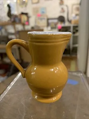 Buy Vintage Miniature French Pottery  Vase Pitcher Yellow • 9.60£