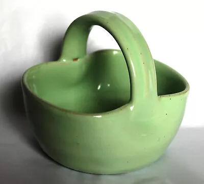 Buy Vintage Green Stoneware Posy Basket - Denby • 12£