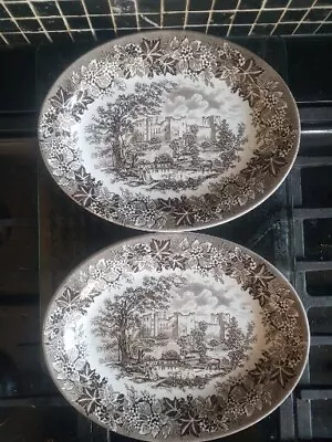 Buy 2 English Ironstone Tableware Ltd England Castle Oval Serving / Dinner Plates • 7.50£