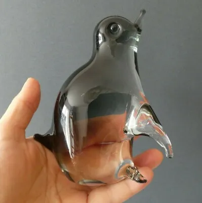 Buy Vintage V Nason & Co Smoky Grey Murano Glass Penguin Paperweight Figurine Retro • 34.99£