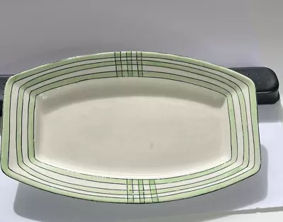 Buy Vintage Crown Devon Fieldings Art Deco Oblong Plate Geometric Pattern • 1.99£