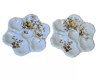 Buy Vintage Haviland Limoges Porcelain Oyster Plates Set Of 2  Yellow Rose Design 9  • 76.71£