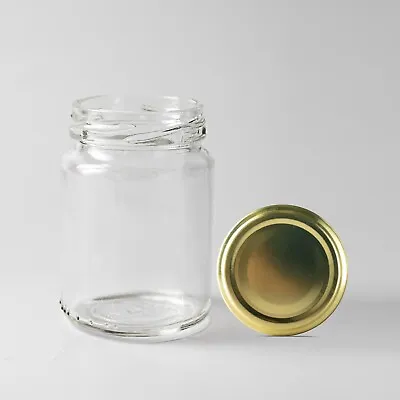 Buy Jam Honey Sauces Small Round Glass Jar 4 Oz/ 106 Ml With Lids Riviera • 3.99£
