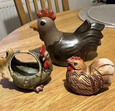 Buy Cockerel Rooster Ornaments X 3 • 9.99£