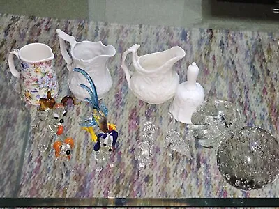 Buy Vintage  Hand-Blown  Miniature Glass Animal Figurines ,coalport, Murano , Parian • 35£