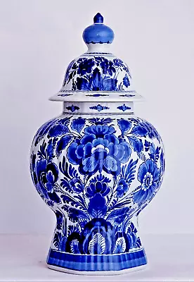 Buy Royal Delft Porceleyne Fles - Ginger Jar Lidded Vase 15 Inch - Excellent • 236.13£