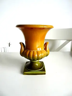Buy Royal Winton Grimwades Urn Vase Two Tone Green Mustard Yellow • 15£