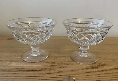 Buy Beautiful Pair Of Stuart Cut Crystal Champagne Saucers Coupes Glasses Sherberts  • 29.99£