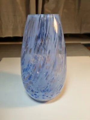 Buy Heavy Vintage Caithness Blue & Copper Swirl Pattern Small Glass Vase • 5.99£