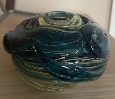 Buy MDINA Signed Maltese Art Studio Glass Whirlpool Vase Michael Harris Vintage Rare • 20£
