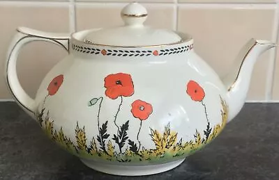 Buy EXCELLENT Art Deco 1930s CROWN DUCAL A1915 POPPY Or POPPIES LIDDED TEAPOT • 75£