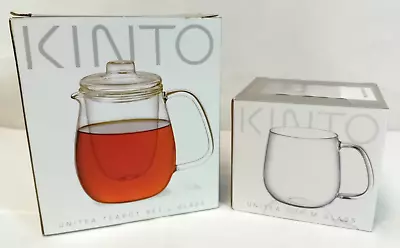 Buy KINTO Unitea Teapot Set L Glass & Unitea Cup M Glass - BOXED • 4.99£