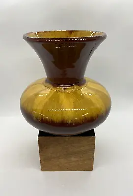 Buy Blue Mountain Pottery Vase, Gold And Brown, Vintage, Canada • 12.49£