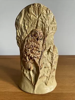 Buy Bernard Rooke Studio Pottery Owl In Tree Vase - 20 Cm Signed • 45£