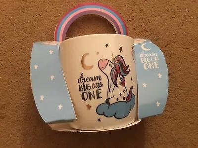 Buy New Dream Big Little One Unicorn White Mug Kitchen Goods & More Children’s Gift • 4.59£