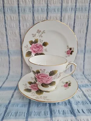 Buy Vintage Duchess Bone China Pink Fern Rose Teacup Saucer Plate Trio Tea Set Vgc • 7.99£