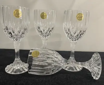 Buy Cristal D'Arques Durand BRETAGNE Cut Crystal Wine Glasses Set Of 4 NEW! • 31.29£