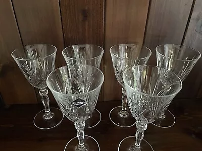 Buy 6 Edinburgh Crystal Cut Glass Small Wine Glasses, 18cm Tall • 25£