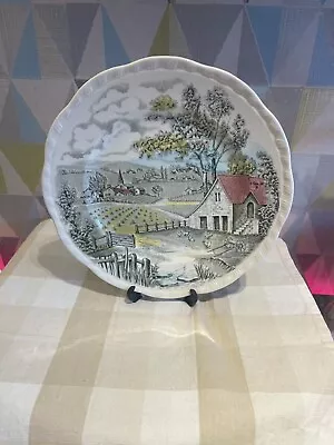 Buy Alfred Meakin Home Pastures  Plate, Rural Countryside Village Scene, 1960's 10  • 0.49£