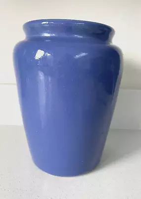 Buy Blue Glazed Vase Rustic Heavyweight Pottery Height 8  Flower Arranging Decor • 14.99£