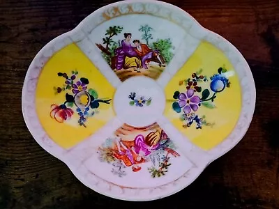 Buy Dresden Augustus Rex Quatrefoil Dish  In The Manner Of Helena Wolfsohn, 19th C • 2.99£