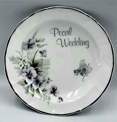 Buy Fenton Fine Bone China • Pearl Wedding Anniversary Trinket Dish • Gift Present • 5.99£