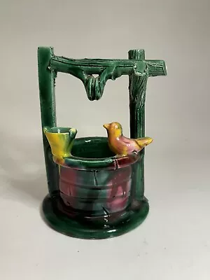 Buy Antique Small Well Ceramic Vallauris Bird On Well • 56.92£