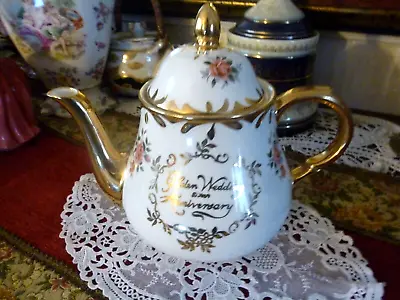 Buy Arthur Wood GOLDEN WEDDING ANNIVERSARY Teapot • 15.99£